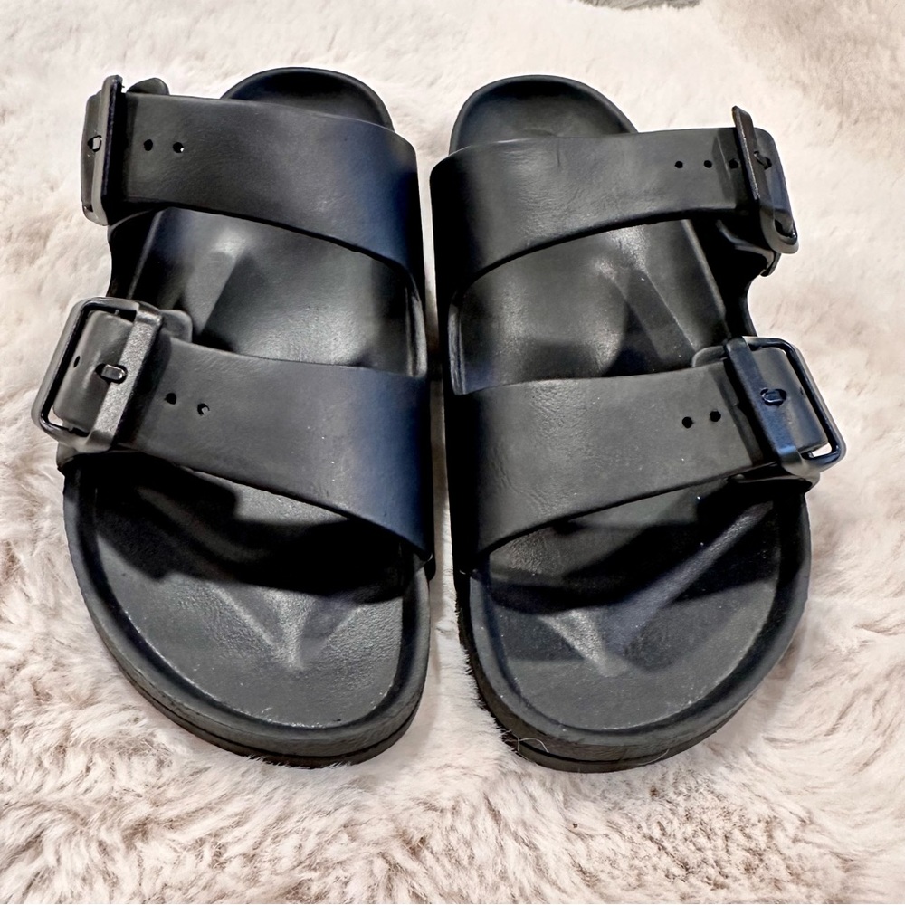 Mia Girl Women’s Black Size 9 Slip On Footbed Sandals